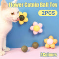 Rotating Catnip Ball Cat Toy, Pack of 2 - Orange - view 2