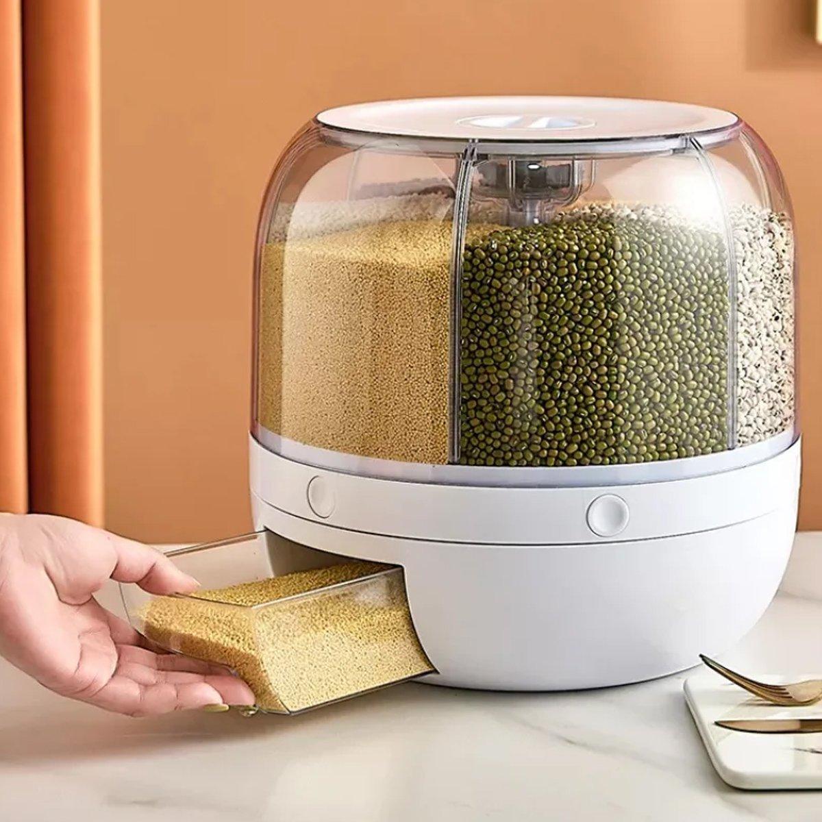Rotating Cereal Dispenser and Grain Storage Box - 4.5 kg Capacity - view 4