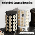 Rotating Coffee Pod Carousel Organiser, 40 Capacity - Black - view 2
