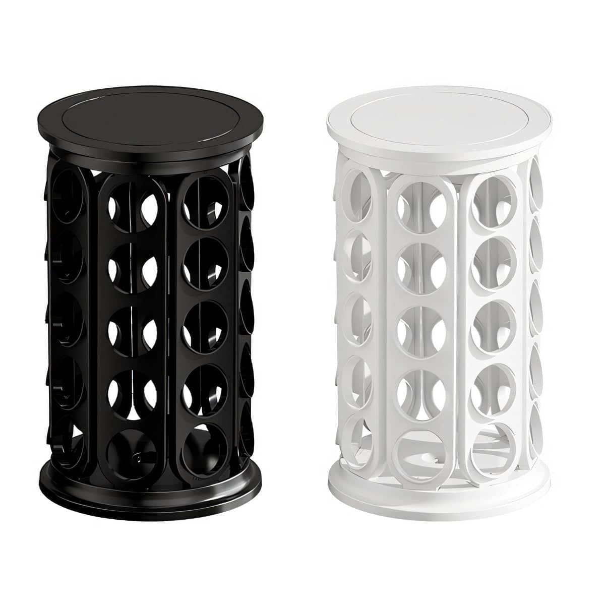 Rotating Coffee Pod Carousel Organiser, 40 Capacity - Black - view 3