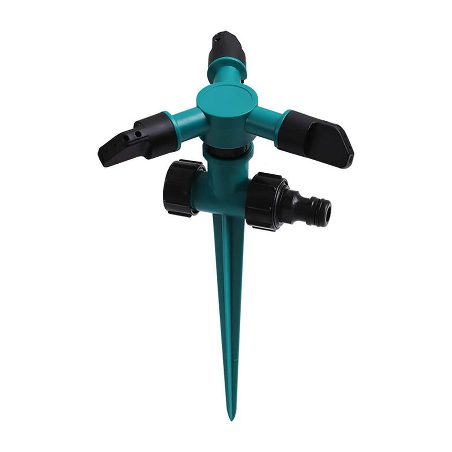 Rotating Garden Sprinkler with Spike Base - Three Arms