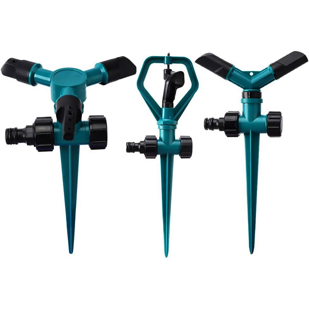 Rotating Garden Sprinkler with Spike Base - Three Arms - view 3