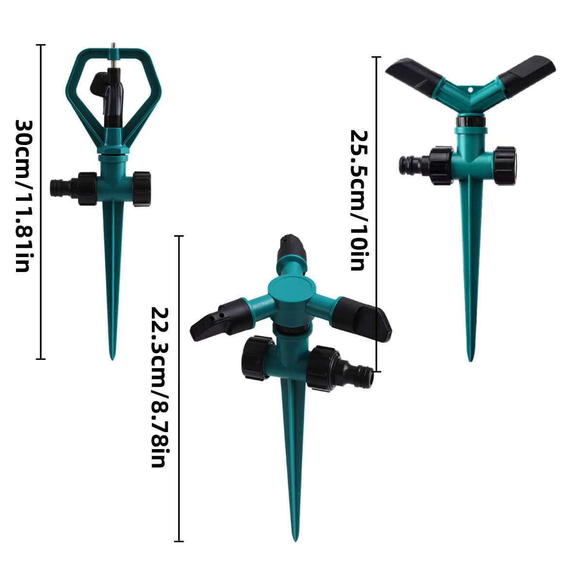 Rotating Garden Sprinkler with Spike Base - Three Arms - view 4