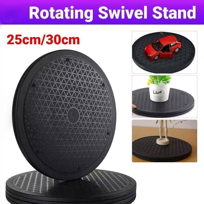 Rotating Lazy Susan Turntable Stand, Heavy Duty - 25 cm, Black - view 2