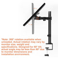 Rotating Monitor Arm with Laptop Stand - Desk Clamp, 15-32 Inch (38-81 cm) - view 5