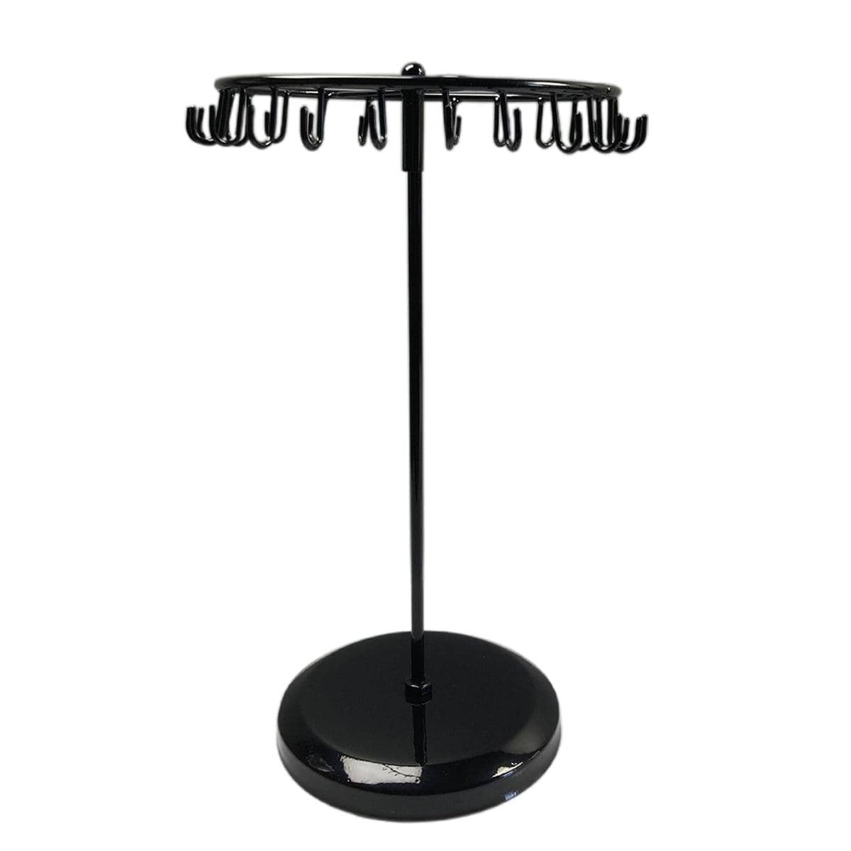 Rotating Necklace Display Stand, Iron Jewellery Rack - Black