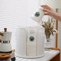 Rotating Paper Cup Holder Organiser with 4 Compartments - Grey - view 5