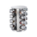 Rotating Spice Rack with Glass Jars, 360 Degree Swivel - Round
