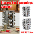 Rotating Spice Rack with Glass Jars, 360 Degree Swivel - Round - view 2