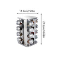 Rotating Spice Rack with Glass Jars, 360 Degree Swivel - Round - view 4