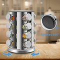 Rotating Spice Rack with Glass Jars, 360 Degree Swivel - Round - view 5