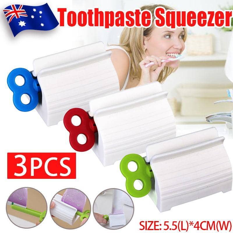 Rotating Toothpaste Tube Squeezer - Pack of 3
