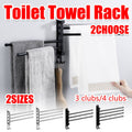 Rotating Towel Rack in Stainless Steel - Black, 3 Rods - view 2