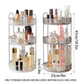 Rotating Vanity Storage Rack 360 Degree Cosmetic Organiser for Makeup and Beauty - White - view 4
