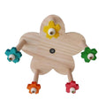 Rotating Wooden Bird Toy for Parrots Turntable Cage Play Stand, Multicolour - view 2