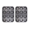 Round 12 Cup Cake Mould Baking Pan Set of 2 for Muffins and Mini Cakes - view 2