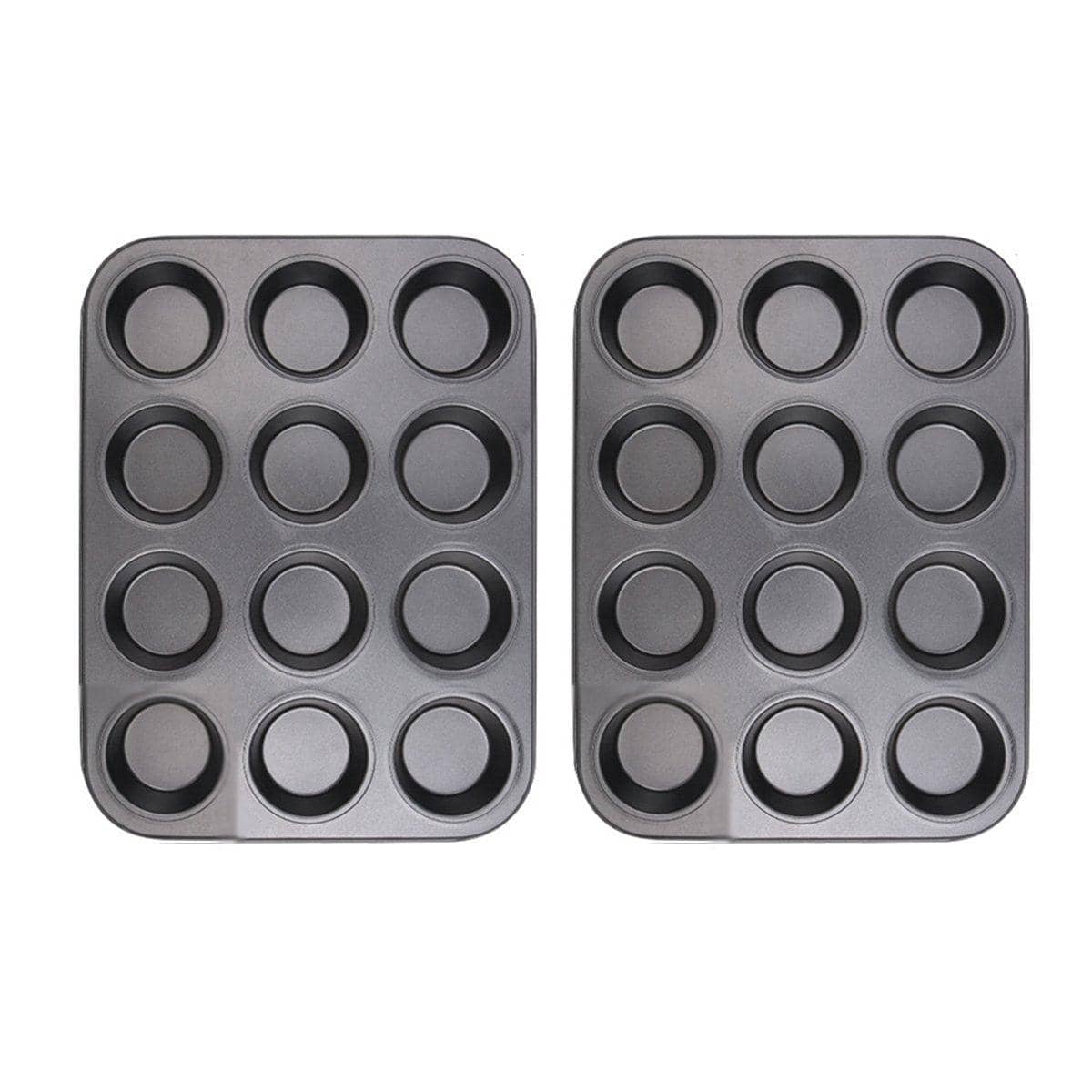 Round 12 Cup Cake Mould Baking Pan Set of 2 for Muffins and Mini Cakes - view 2
