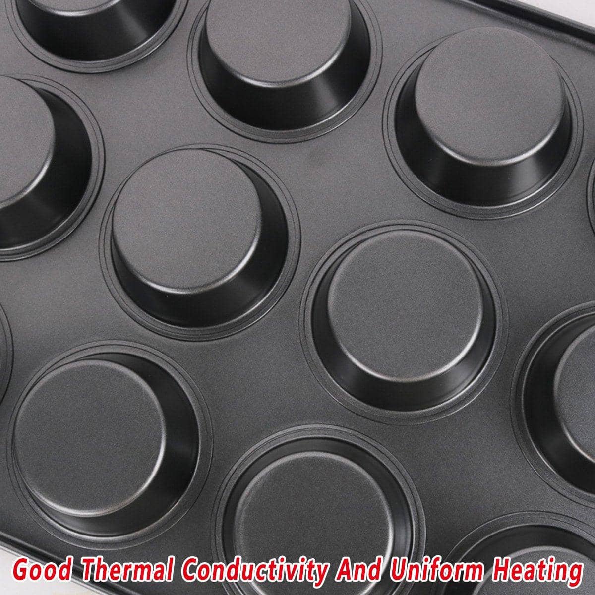 Round 12 Cup Cake Mould Baking Pan Set of 2 for Muffins and Mini Cakes - view 5
