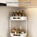 Round 2 Tier Rotating Seasoning Storage Rack Kitchen Condiment Organiser - view 4