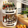 Round 2 Tier Rotating Seasoning Storage Rack Kitchen Condiment Organiser - view 5
