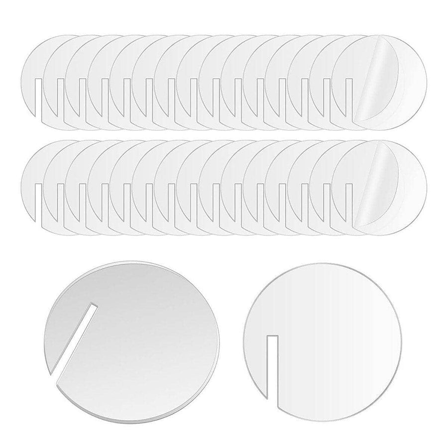 Round Acrylic Drink Markers for Wine Glasses, 30 Pack - Clear