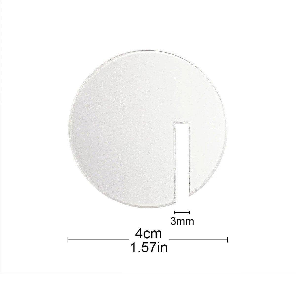 Round Acrylic Drink Markers for Wine Glasses, 30 Pack - Clear - view 3