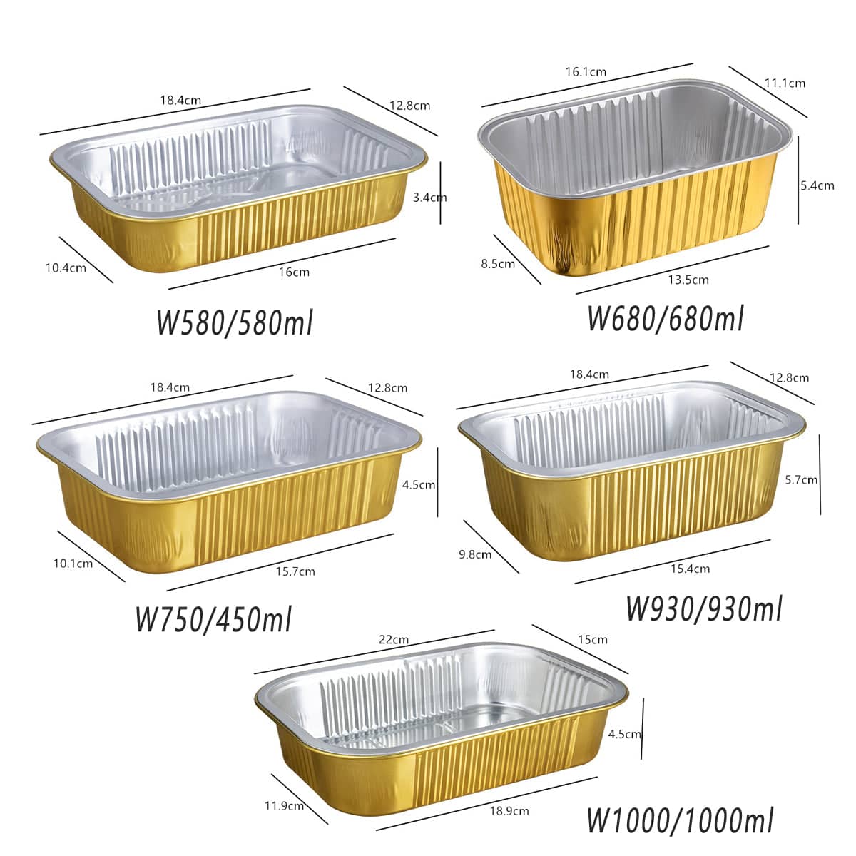Round Aluminium Foil Containers with Plastic Lids, Pack of 50 - 410 ml - view 4