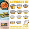 Round Aluminium Foil Containers with Plastic Lids, Pack of 50 - 870 ml - view 2