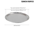 Round Aluminium Foil Pizza Trays 31 cm (12.2 Inch), Pack of 50 for Baking and Catering - view 3