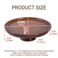 Round Bamboo High Foot Serving Tray in Walnut for Dim Sum, Desserts and Fruit - view 3
