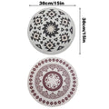 Round Bohemian Placemats, 38 cm, Pack of 4 - Black - view 4