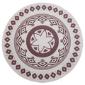 Round Bohemian Placemats, 38 cm, Pack of 4 - Reddish Brown