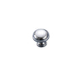 Round Brass Cabinet Knob, 32 mm Diameter - Silver