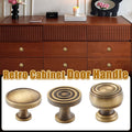 Round Cabinet Knob, Antique Brass Finish - Ringed Flat Top, Diameter 17 mm - view 2