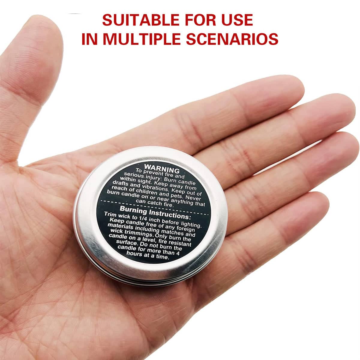 Round Candle Warning Stickers 38 mm, Pack of 2500 (5 Rolls) - Black - view 5