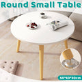 Round Coffee Table 50 cm Low Side Table for Living Room and Bedroom