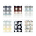 Round Dot Stickers for Scrapbooks and Journals, 288 Dots in 6 Sheets - view 2