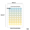 Round Dot Stickers for Scrapbooks and Journals, 288 Dots in 6 Sheets - view 3