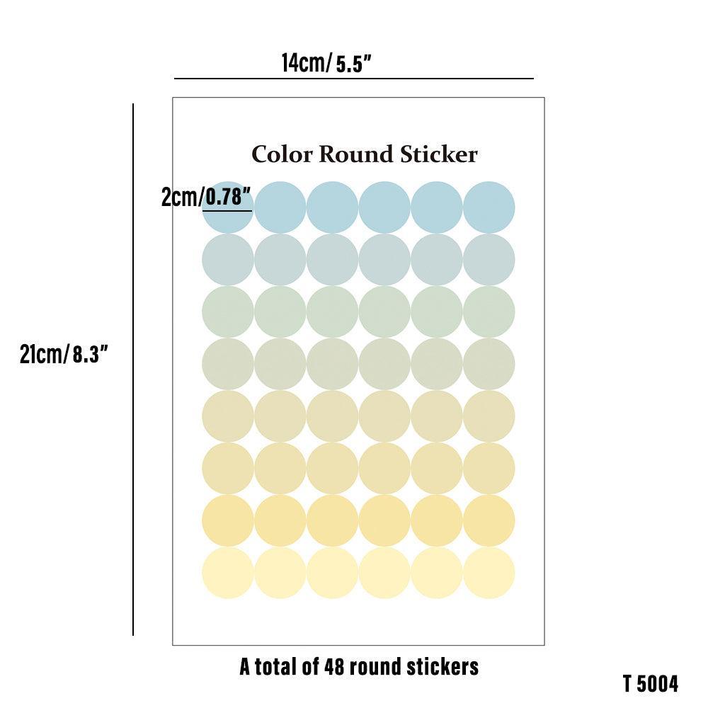 Round Dot Stickers for Scrapbooks and Journals, 288 Dots in 6 Sheets - view 3