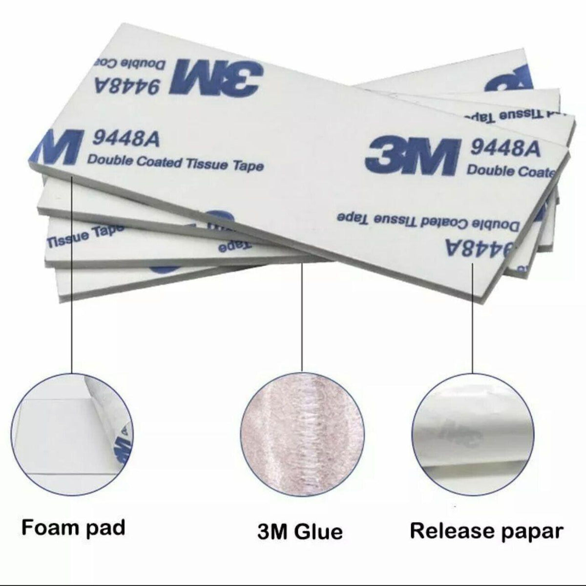 Round Double Sided Foam Tape Self Adhesive Pads - Medium (40 x 3mm), Pack of 4 - view 9