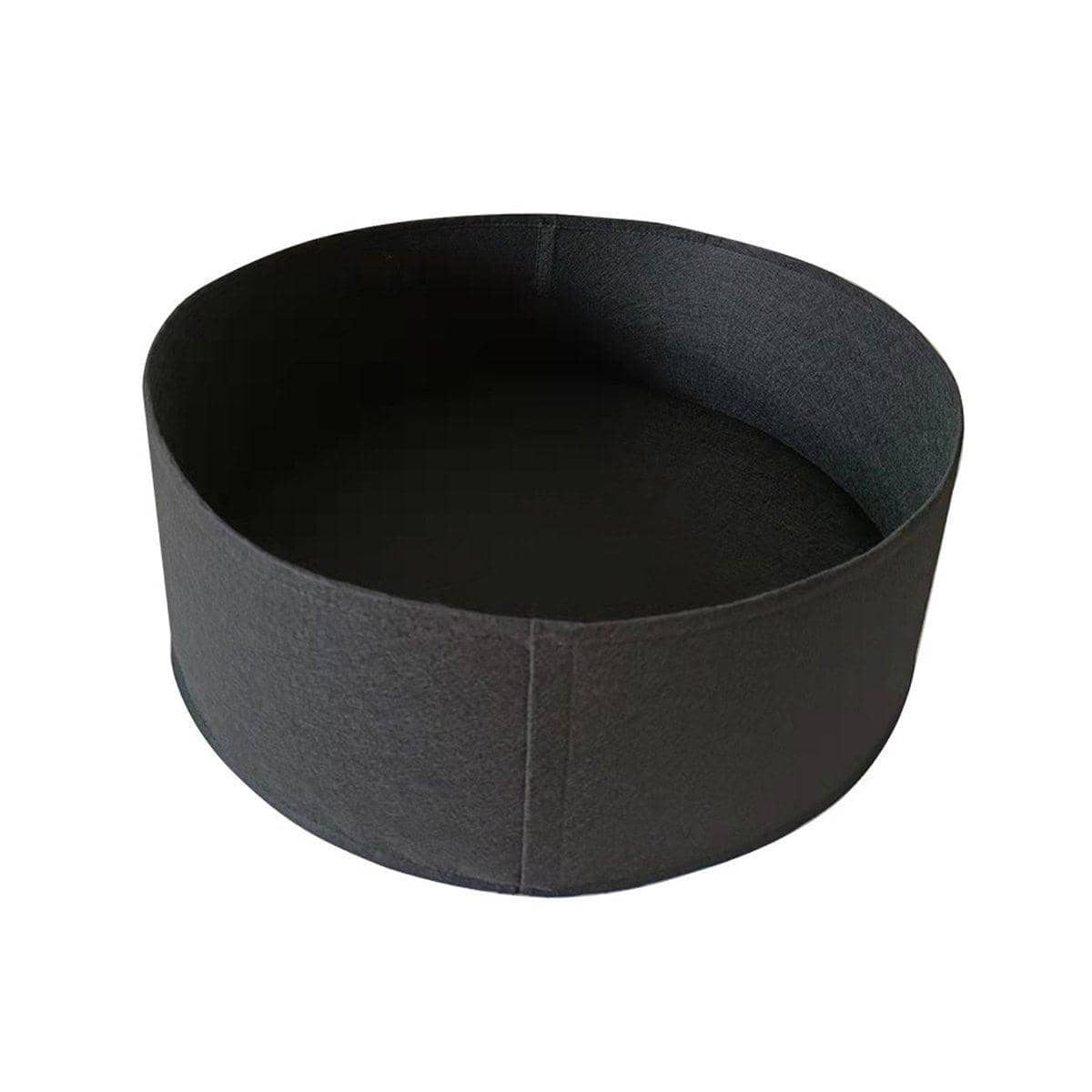 Round Felt Planting Grow Bags, Pack of 5 - Black, 60 x 20 cm