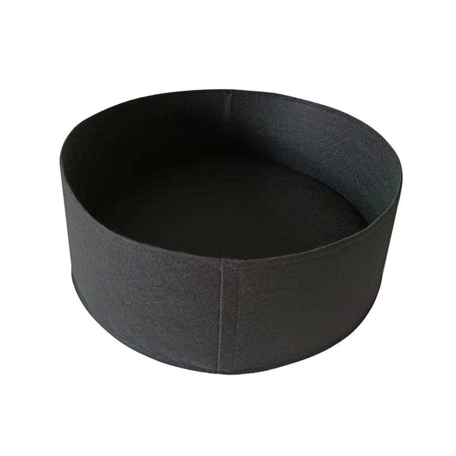 Round Felt Planting Grow Bags, Pack of 5 - Black, 60 x 20 cm