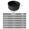 Round Felt Planting Grow Bags, Pack of 5 - Green, 80 x 30 cm - view 5