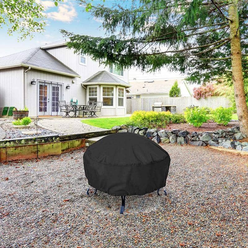 Round Fire Pit Cover, 210D Waterproof - 122 x 46 cm - view 4