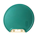 Round Green Plastic Kitchen Chopping Board, Anti-Slip Food Cutting Board - 31cm