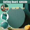 Round Green Plastic Kitchen Chopping Board, Anti-Slip Food Cutting Board - 31cm - view 2