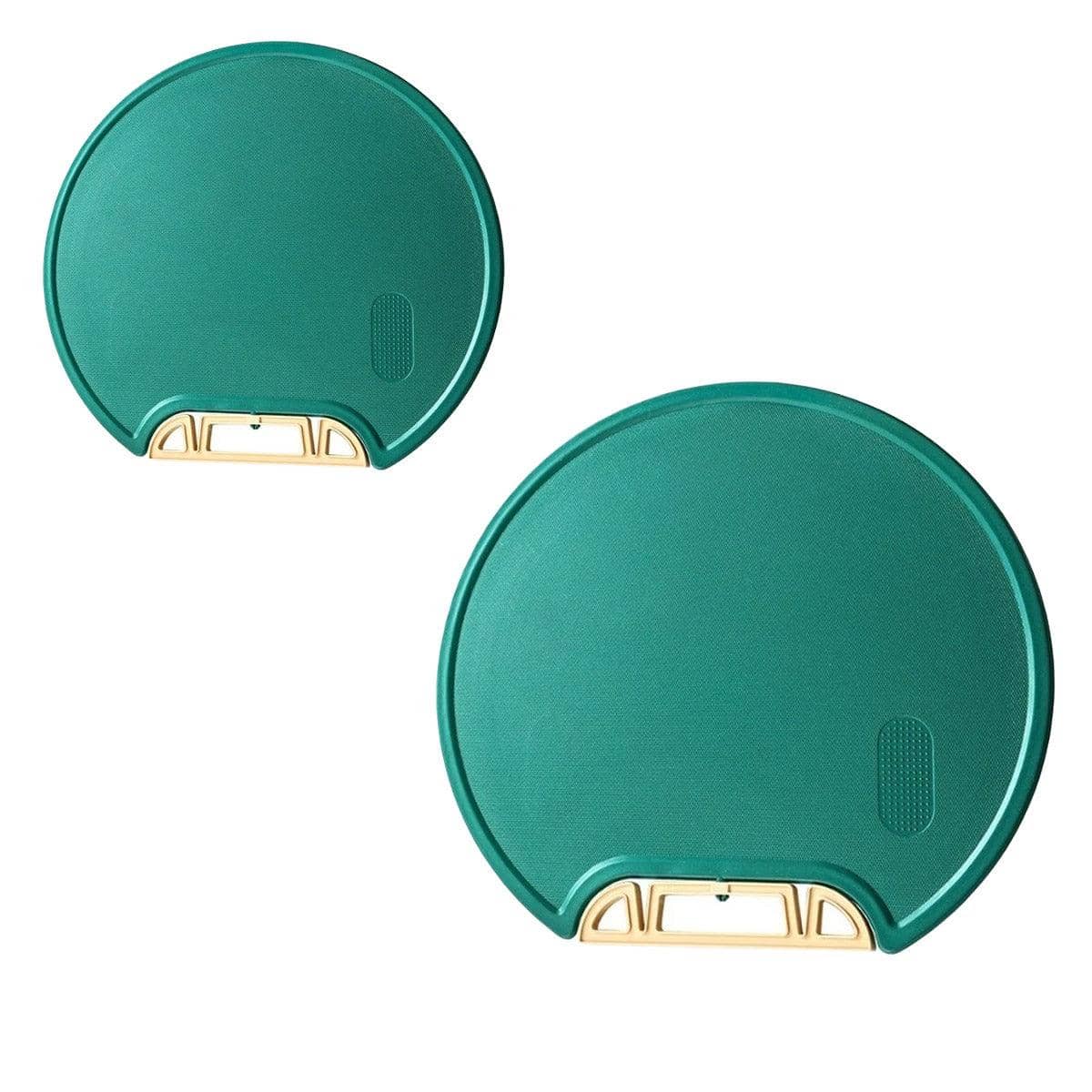Round Green Plastic Kitchen Chopping Board, Anti-Slip Food Cutting Board - 31cm - view 3