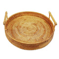 Round Hand Woven Rattan Storage Basket - 22 cm Diameter