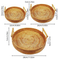 Round Hand Woven Rattan Storage Basket - 24 cm Diameter - view 4