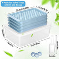 Round Ice Cube Tray Set with Lid, 104 Cubes per Tray - Pink - view 4